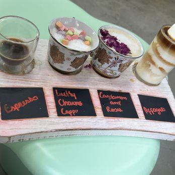 Baruch Cafe - Coffee flight - Coffee & Tea Near Me - Bethesda, Maryland