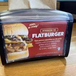 They have a smashed two patty flatburger now! They have a smashed two patty flatburger now!