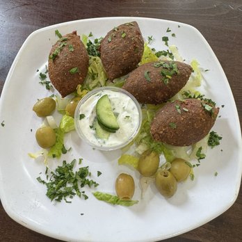 Green Olive - Kibbi (Stuffed Meat Ball) - Mediterranean Near Me - Downey, California
