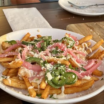 Upper East on Grand - Bad loaded fries - pass - Bars Near Me - Escondido, California Upper East on Grand - Bad loaded fries - pass - Bars Near Me - Escondido, California