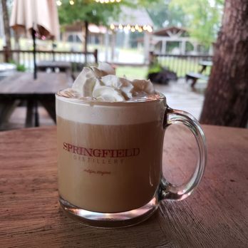 Springfield Distillery - a cup of coffee with whipped cream - Distilleries Near Me - Halifax, Virginia Springfield Distillery - a cup of coffee with whipped cream - Distilleries Near Me - Halifax, Virginia