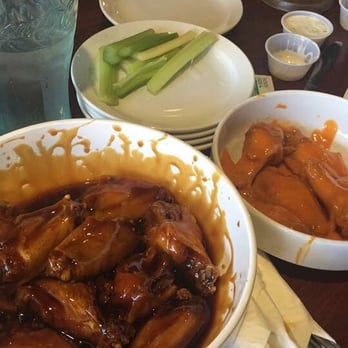 Wings and Rings - Teriyaki wings extra crispy and five buffalo style wings. Sloppy presentation - New American Near Me - Modesto, California Wings and Rings - Teriyaki wings extra crispy and five buffalo style wings. Sloppy presentation - New American Near Me - Modesto, California