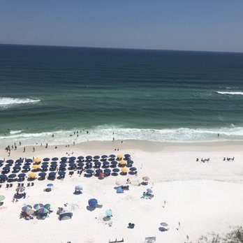 Pelican Beach Resort - Overcrowded beach area roped off next to resort you aren't allowed on. - Vacation Rentals Near Me - Destin, Florida
