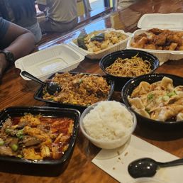 Mr & Mrs Cold Appetizer, Combination Fried Rice, Dan-Dan Noodles, Dumplings, Chengdu Special Dry Pot, and Fried Fish Mr & Mrs Cold Appetizer, Combination Fried Rice, Dan-Dan Noodles, Dumplings, Chengdu Special Dry Pot, and Fried Fish