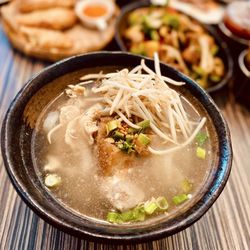 Khao Piak Lao Noodle Soup. Add some hot spices to give it some chest hair growing pow-wow