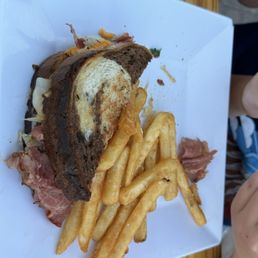 Ruben sandwich and fries