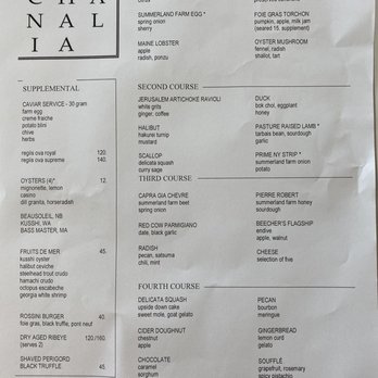 Bacchanalia - Menu - Four courses - New American Near Me - Atlanta, Georgia