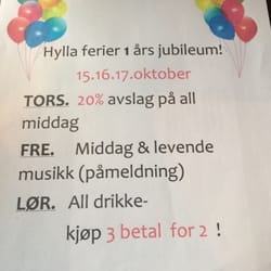 Hylla Cafe og Spiseri - October 2015: 1 year anniversary celebration at Hylla at Manglerud! Check it out if you're in the neighborhood!