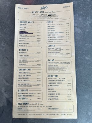 Menu photo 4 Heim Barbecue Fort Worth, TX