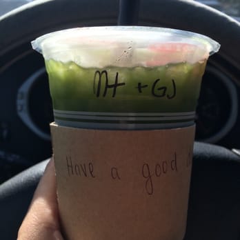 7 Leaves Cafe - Matcha green tea with black jelly! - Coffee & Tea Near Me - Cypress, California