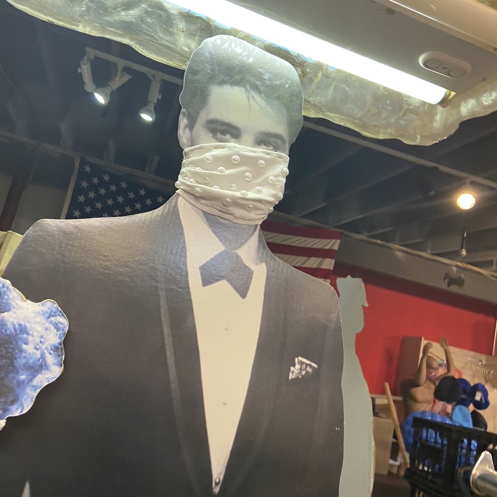 Pops Resale - Elvis Presley with a mask at Pop's Resale - Vinyl Records Near Me - Lexington, Kentucky