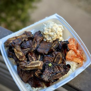 Hapa Food - This was sooooooooo goood! Kalbi rib plate which comes with kimchi, rice, and Mac salad. Very generous proportions - Hawaiian Near Me - Phoenix, Arizona Hapa Food - This was sooooooooo goood! Kalbi rib plate which comes with kimchi, rice, and Mac salad. Very generous proportions - Hawaiian Near Me - Phoenix, Arizona