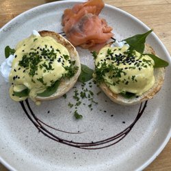 The Boat Shed - Boat Shed Benedict with a side of Cold Smoked Salmon