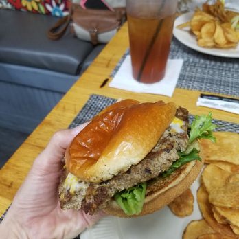 The Grey Goose - Impossible burger.  De-lish. - American Near Me - Hampton, Virginia