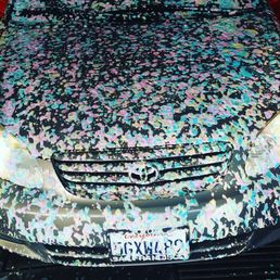 Rainbow wax shower.! Rainbow wax shower.!