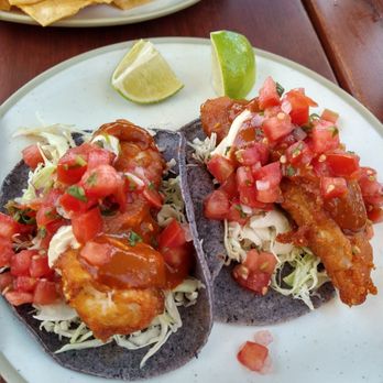 NIDO's BackYard - This was the fish taco. ...I ate the fish,,( cod) which was fine. - Mexican Near Me - Oakland, California