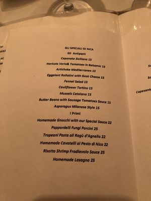 Menu photo 7 Nica Trattoria New York, NY Menu photo 7 Nica Trattoria New York, NY