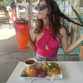 Gabrielas South Austin - Enchiladas & shareable drink. We were sitting outside because we brought our dog! - Mexican Near Me - Austin, Texas Gabrielas South Austin - Enchiladas & shareable drink. We were sitting outside because we brought our dog! - Mexican Near Me - Austin, Texas