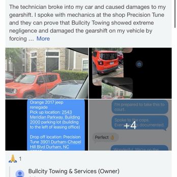 Bullcity Towing & Services - The first response to my previous google review. - Auto Detailing Near Me - Durham, North Carolina