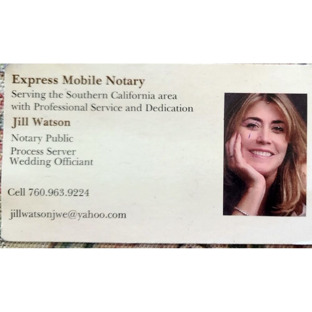 EXPRESS MOBILE NOTARY Updated August 2024 Victorville, California
