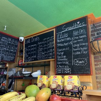 Ola Gifts Cafe - menus on chalkboard - Cafes Near Me - Somerville, Massachusetts