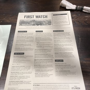 First Watch - Menu - Breakfast & Brunch Near Me - Melbourne, Florida First Watch - Menu - Breakfast & Brunch Near Me - Melbourne, Florida
