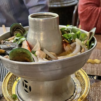 Nicky's Thai Kitchen - Seafood hotpot with Tom Yum broth - Thai Near Me - Pittsburgh, Pennsylvania Nicky's Thai Kitchen - Seafood hotpot with Tom Yum broth - Thai Near Me - Pittsburgh, Pennsylvania