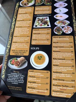 Menu photo 2 Mashawy Marianna, FL Menu photo 2 Mashawy Marianna, FL
