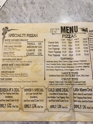 Menu photo 6 Gold Dust Pizza Copperopolis Copperopolis, CA