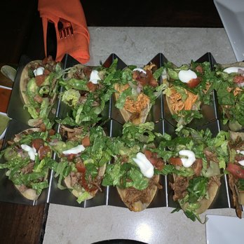 Mamajuana Cafe Paterson - Combination of Steak, Pork, and Chicken tacos - Wine Bars Near Me - Paterson, New Jersey