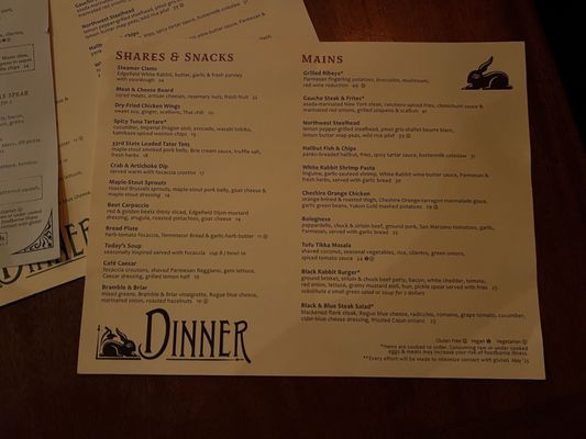 Menu photo 1 Black Rabbit Restaurant & Bar Troutdale, OR Menu photo 1 Black Rabbit Restaurant & Bar Troutdale, OR