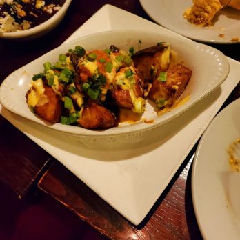 Firefly Tapas Kitchen + Bar - Patatas Bravas, Shrimp Ceviche, Bacon wrapped Dates, and bread with almond butter - Tapas/Small Plates Near Me - Las Vegas, Nevada Firefly Tapas Kitchen + Bar - Patatas Bravas, Shrimp Ceviche, Bacon wrapped Dates, and bread with almond butter - Tapas/Small Plates Near Me - Las Vegas, Nevada