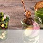 Photo of green glasses catering