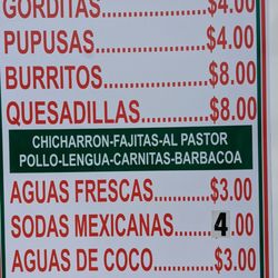 Current menu