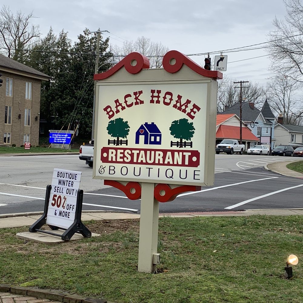 Back Home Restaurant - Sign - Comfort Food Near Me - Elizabethtown, Kentucky