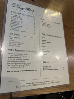 Menu photo 4 Daisy Mint Pasadena, CA