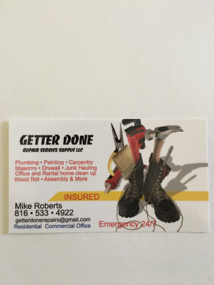 Slide of Getter Done Repair Service Supply