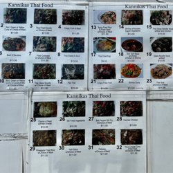 Kannika's Thai Food - Menu