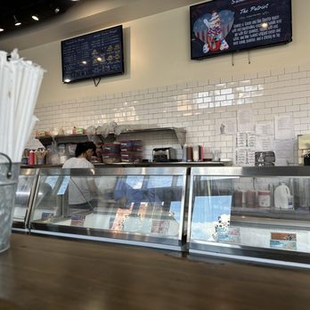 The Yard Milkshake Bar - View from the bar stools. - Ice Cream & Frozen Yogurt Near Me - Columbus, Ohio