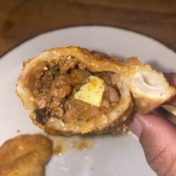 Limón - Inside of beef empanadas - Peruvian Near Me - Walnut Creek, California Limón - Inside of beef empanadas - Peruvian Near Me - Walnut Creek, California
