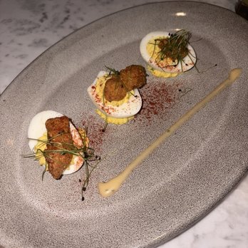 Avana - Catfish deviled eggs - American Near Me - Philadelphia, Pennsylvania Avana - Catfish deviled eggs - American Near Me - Philadelphia, Pennsylvania
