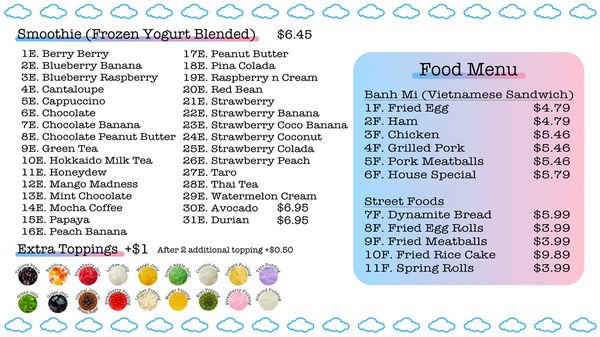 Menu photo 2 Sweet N' Short Tapioca Tea Everett, WA Menu photo 2 Sweet N' Short Tapioca Tea Everett, WA
