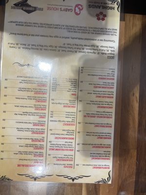 Menu photo 2 Highlands Cafè and Grill Washington, DC, DC Menu photo 2 Highlands Cafè and Grill Washington, DC, DC