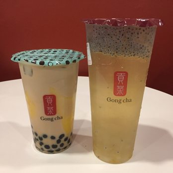 Gong Cha - Earl gray with tapioca, custard, and grass jelly. Honey lemon aloe basil drink - Bubble Tea Near Me - Edison, New Jersey Gong Cha - Earl gray with tapioca, custard, and grass jelly. Honey lemon aloe basil drink - Bubble Tea Near Me - Edison, New Jersey