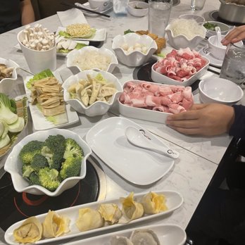George's Hot pot & bbq - Beef brisket, pork wonton, pork dumpling, bamboo shoot, quail eggs, vermicelli noodles, udon noodles etc. - Hot Pot Near Me - Gaithersburg, Maryland