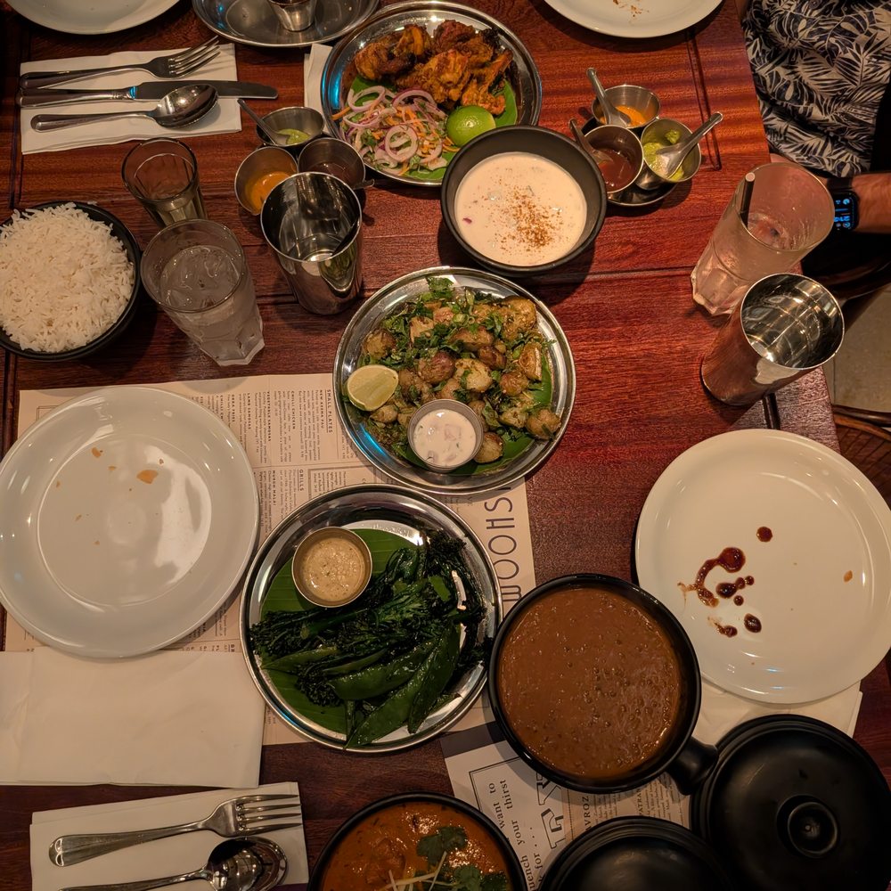 Dishoom - Table full of food - Indian Near Me - London, XGL