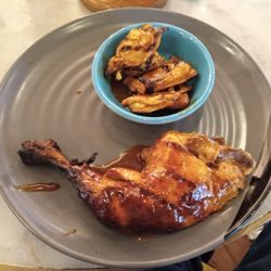 Nando's - A Qaurter Chicken.  And 4 Ribs.   All BBQ Flavour.   My BBQ Brunch.