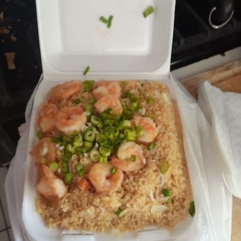 Dragon Garden Chinese Cuisine - What feels like 3 pounds of Fried Rice and Shrimp. - Chinese Near Me - Lancaster, California