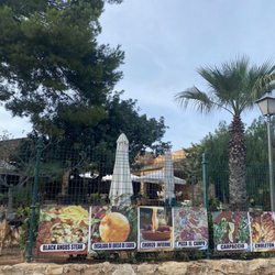 El Campo - Outside advertising and patio umbrellas