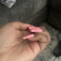 Aqua Nail And Beauty - A nail not all the way painted